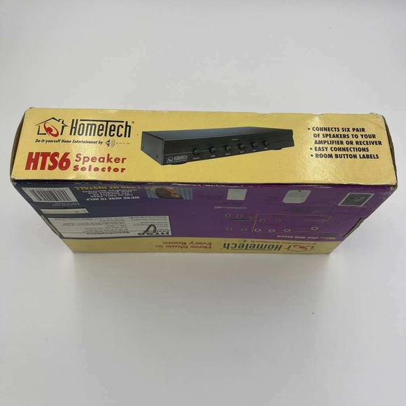 Homelech HTS6 Speaker Selector Switcher Audio Amplifier Receiver 6 Zone Box - Picture 3 of 4